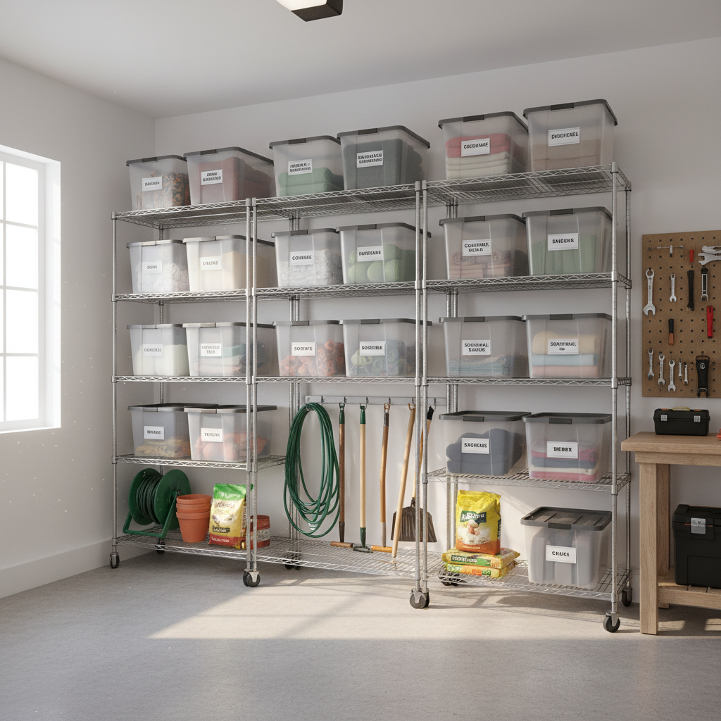 Small Space, Big Impact: How to Use Metal Wire Shelving Unit Storage Ideas in a Cramped Garage or Home