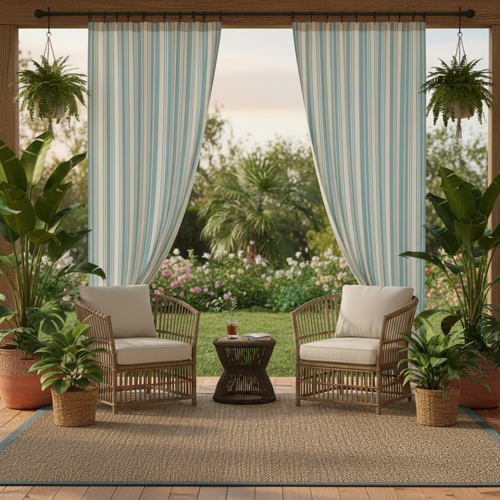 Privacy In, Bare Railings Out: What Newer Indoor Outdoor Curtain Panels Traded Away for Porch Styling