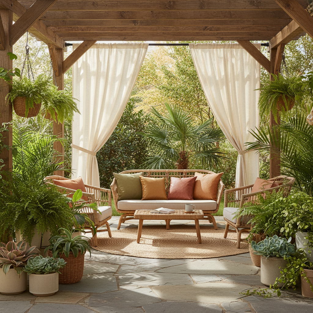 Fixing Bare Patio Edges Now, Losing All Privacy Later — Prevented by Boho Outdoor Patio Curtain Ideas