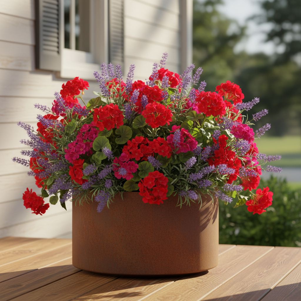 UV Resistant Fake Flowers in Outdoor Planter Decor: Built for Garden Conditions, Marketed to Year-Round Decorators