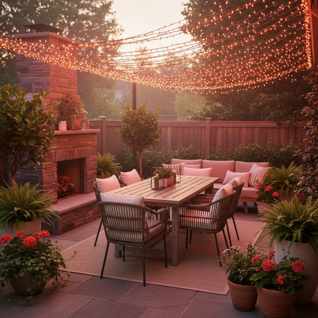 How to Layer Color Changing String Lights Into Outdoor Patio Decor Without It Looking Like a Party Store