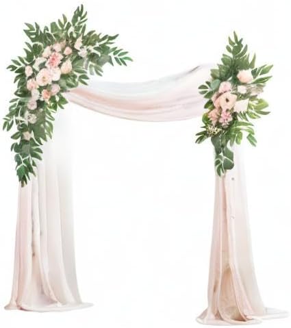 Artificial Flowers Arch Kit, Silk, 4 Pieces, Indoor and Outdoor