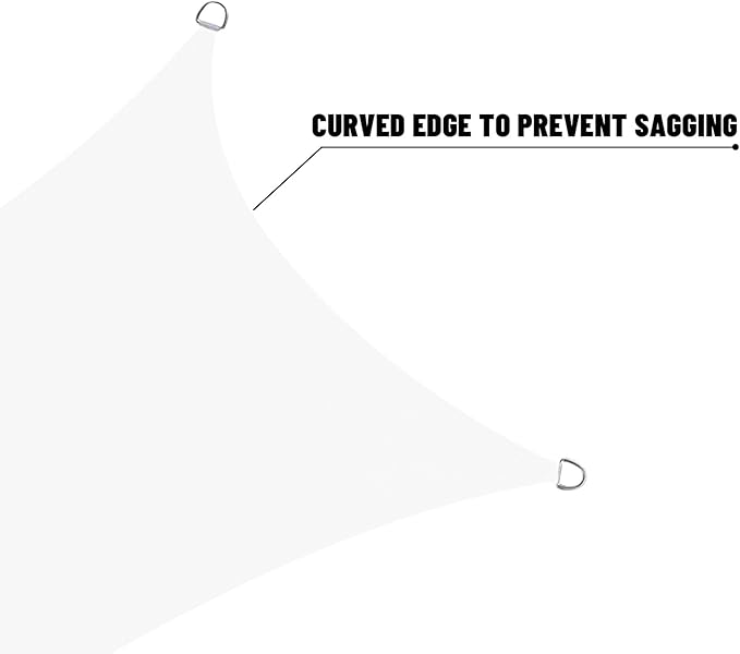 LOVE STORY Rectangle 9'x9' Waterproof Sun Shade Sail Canopy UV Block - Image 6