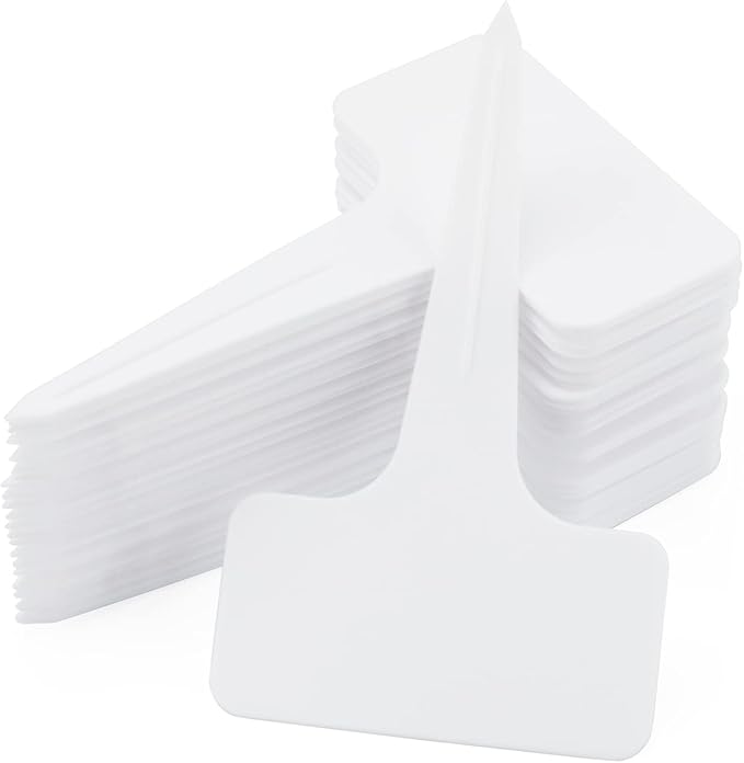 KINGLAKE 100 Pcs Thick Plastic Plant T-Type Tags Nursery Garden Labels by KINGLAKE