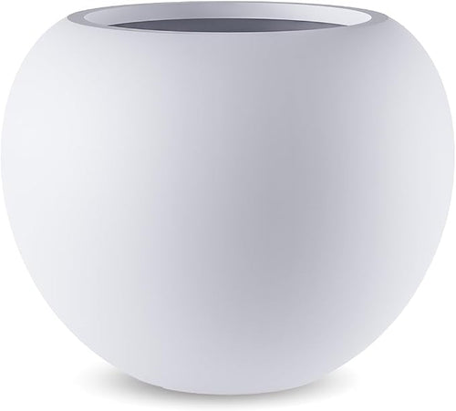 13.5 H x 17" Dia Round Fiberstone Planter by Unknown