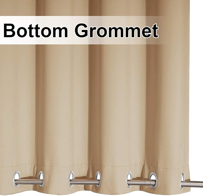 NICETOWN 2 Panels Outdoor Curtains Extra Wide Waterproof & Windproof, Rustproof - Image 6