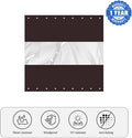 Outdoor Curtains with Clear Vinyl Panel, 8 ft x 12 ft, Coffee, Waterproof