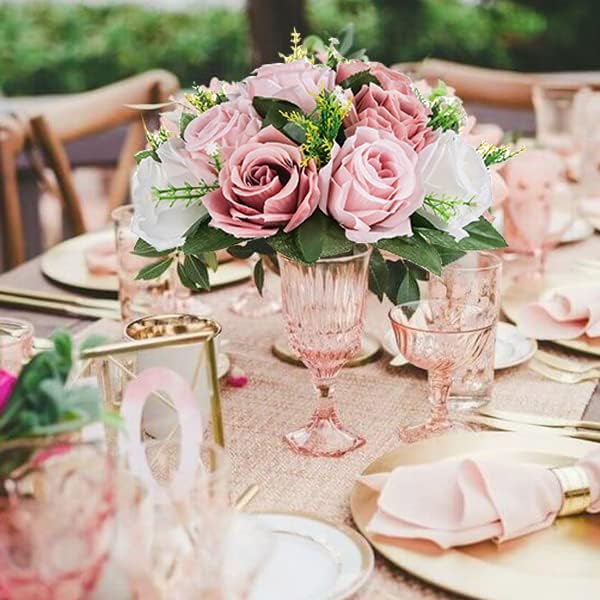Artificial Flower Balls, Silk Dusty Rose Centerpieces with Zip Ties