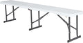 LIFETIME Portable Folding Bench, 6‑Foot Fold‑in‑Half, UV‑Resistant Seat by Lifetime