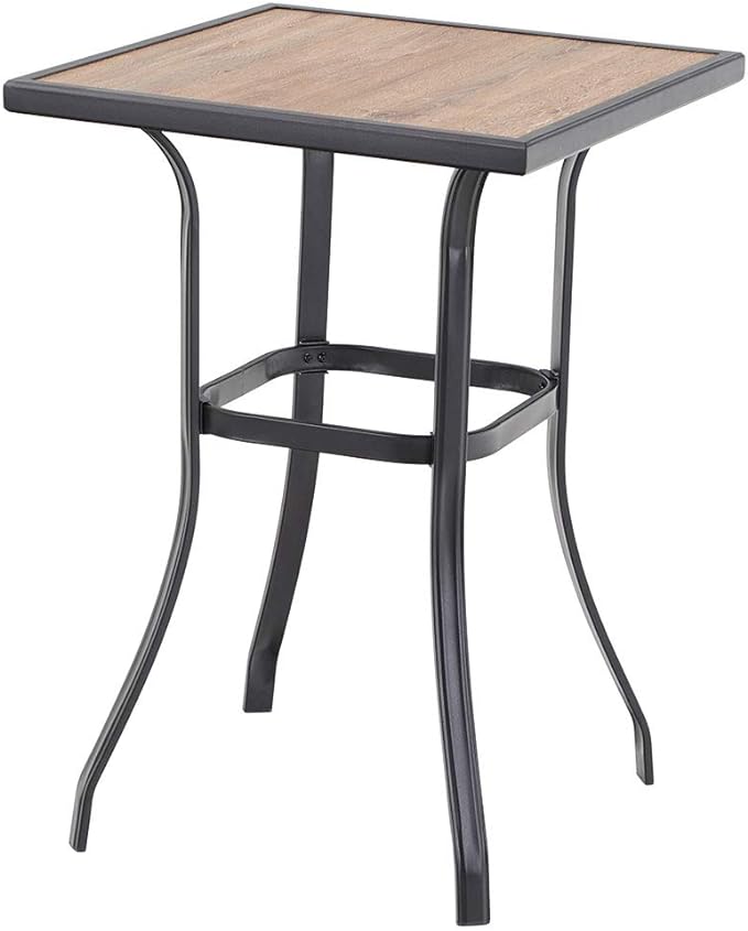 PHI VILLA Patio Bar Table, Outdoor Bar Height Bistro Table by PHIVILLAThepioneerofcomfortablehouseholdsupplies