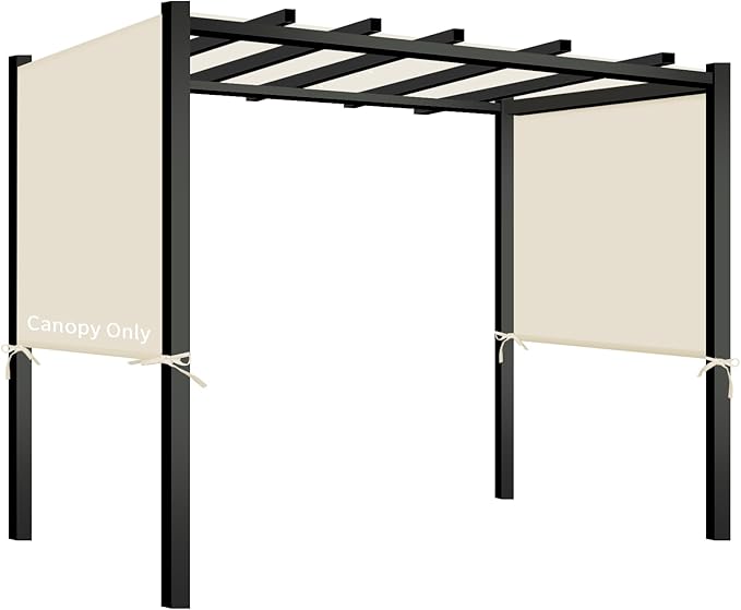 Canopy Replacement Cover for 17x6.8 Ft Pergola, Beige Polyester