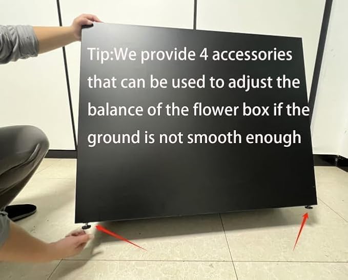 38" L x 13" W x 30" H Metal Tall Rectangular Planter - Image 6