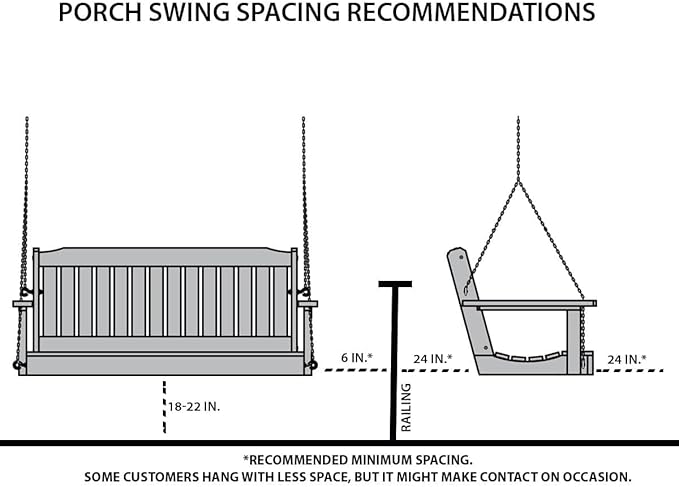 Amish Heavy Duty 800 Lb Mission Treated Porch Swing - Image 4