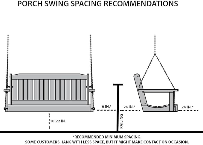 Amish Casual Heavy Duty Mission Treated Porch Swing, Oak Stain, 8Ft Chains - Image 2