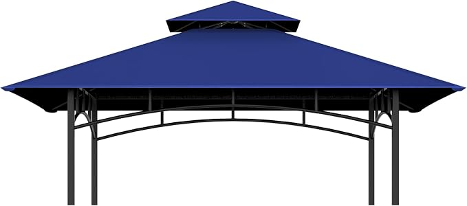 Grill Gazebo Replacement Top, 5 * 8 Outdoor BBQ Top Cover, Double Layer BBQ by COVBOARD