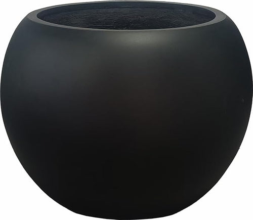 13.5 H x 17" Dia Round Fiberstone Planter by Panlaolao