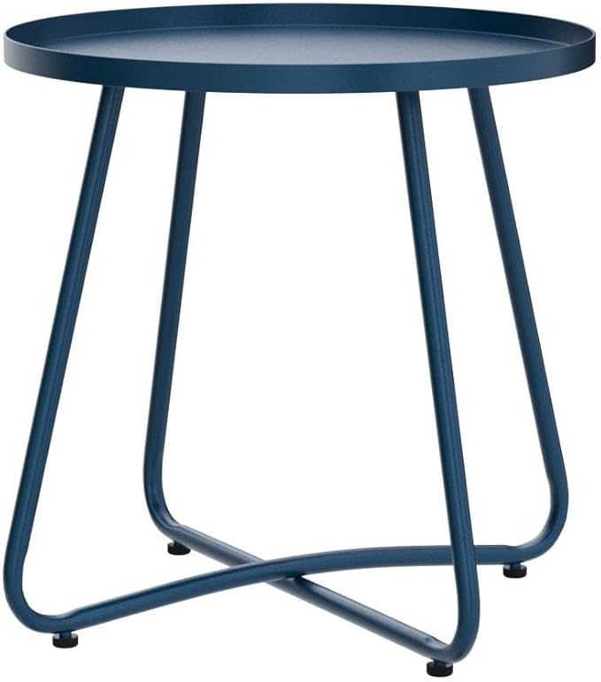danpinera Outdoor Side Tables, Weather Resistant Steel Patio Side Table - Image 5