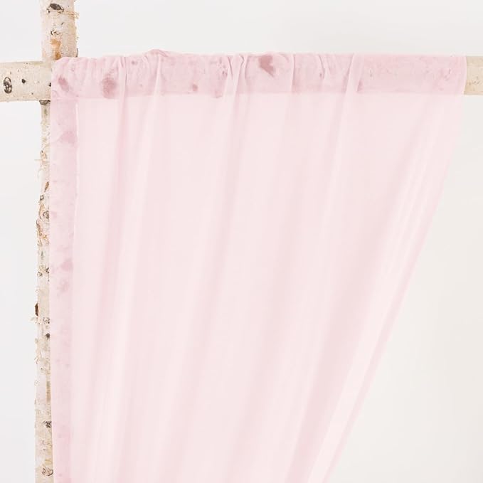 Outdoor Curtains Sheer Pink Gauze Arch Drape, 4 Panels 29 x 240 In