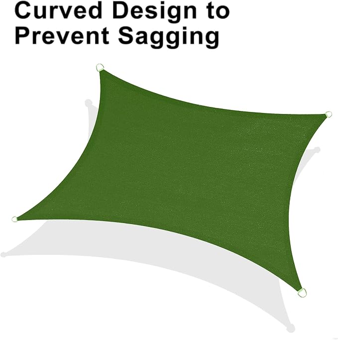 LOVE STORY Custom Size 7'x15' Piquant Green Sun Shade Sail Rectangle UV Block - Image 6