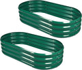 Land Guard 2Pcs Galvanized Raised Garden Bed Kit, 7.5×3×1ft Galvanized Planter by LandGuard