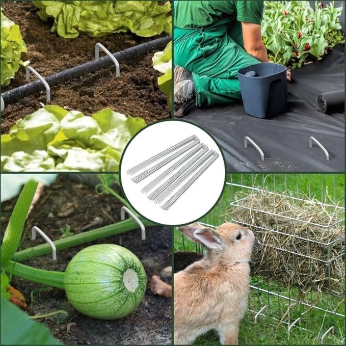 FEED GARDEN 6 Inch 500 Pack Galvanized Landscape Staples Plant Cover Pins 11 - Image 7