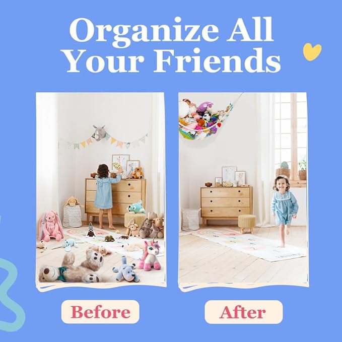 Lilly's Love Large Stuffed Animal Hammock | Corner Hanging Organizer, Toy - Image 5
