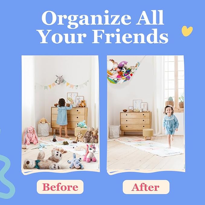 Lilly's Love Stuffed Animal Hammock | Corner Hanging Organizer, Toy Storage - Image 3