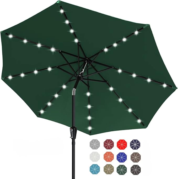 ABCCANOPY Durable Solar Led Patio Umbrellas by ABCCANOPY