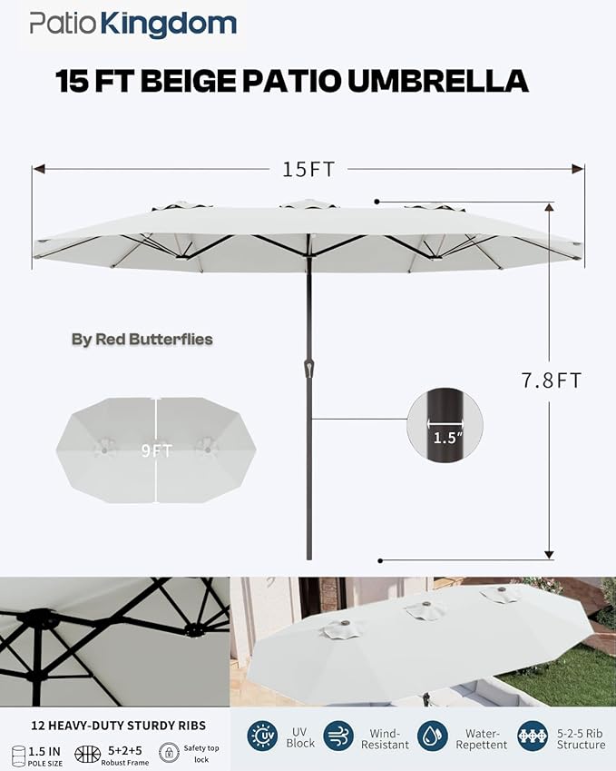 9-Piece White Outdoor Dining Set - Image 5