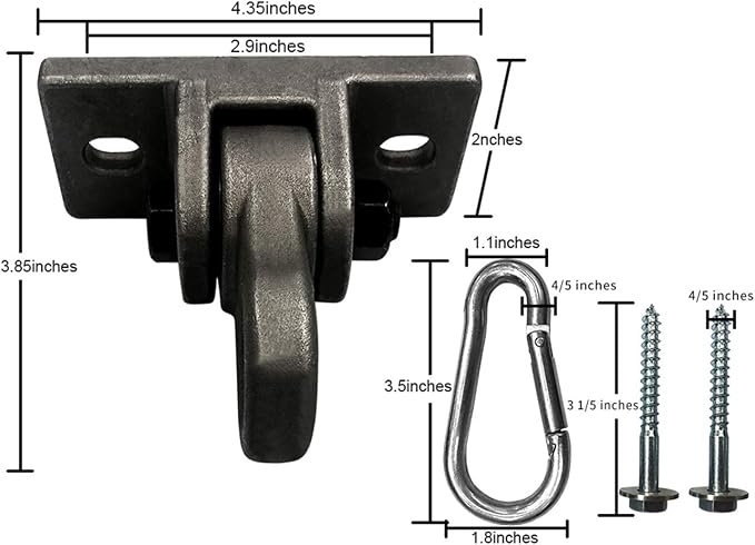 Heavy Duty Metal Color Swing Hangers Screws Bolts Included Over 5000 lb - Image 4