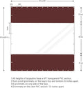 Outdoor Curtains: 20 Oz Brown Vinyl Panel with Rustproof Grommets