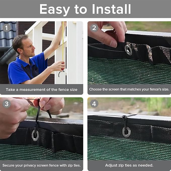 Privacy Fence Screen 3Ft X 170Ft Heavy Duty Outdoor Fencing Panels Windscreen - Image 5