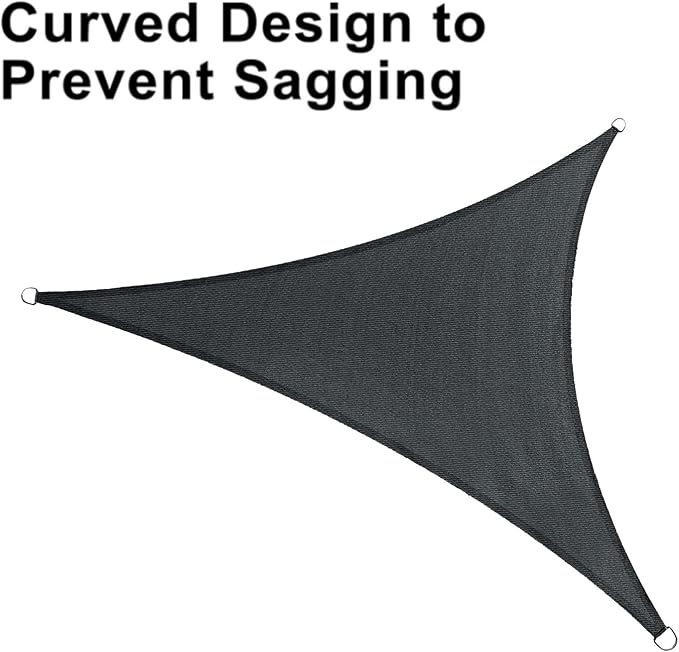 LOVE STORY Custom Size 11'x11'x15.6' Graphite Grey Sun Shade Sail Right - Image 6