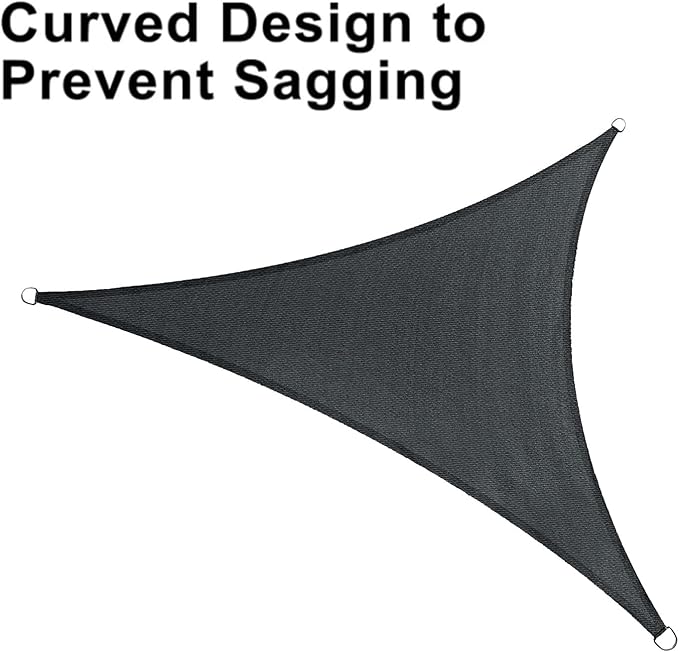 LOVE STORY Custom Size 6'x7'x9.2' Graphite Grey Sun Shade Sail Right Triangle - Image 6