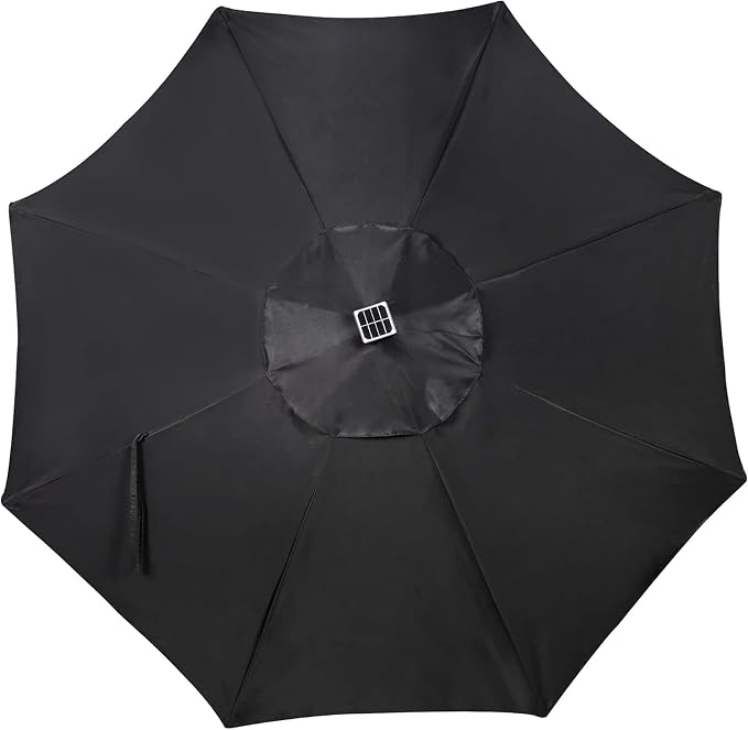 Blissun 9 ft Solar Umbrella, 32 LED Lighted Patio Umbrella, Table Market - Image 4