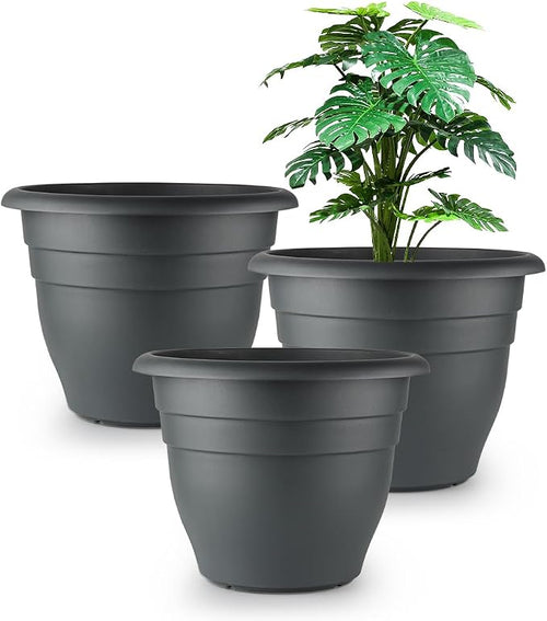 12 Inch Plant Pots, Large Planters by RooTrimmer