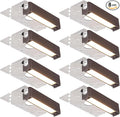 LEONLITE 8-Pack 4 Inch LED Hardscape Lighting, Update Retaining Wall Lights by LEONLITE