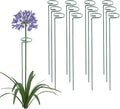 12 Pack 18 Inch Plant Support Stakes, Metal Single stemmed Flower Support by ThealynGardens