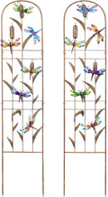SUNNYPARK Set of 2 Dragonfly Metal Garden Trellis by SUNNYPARK