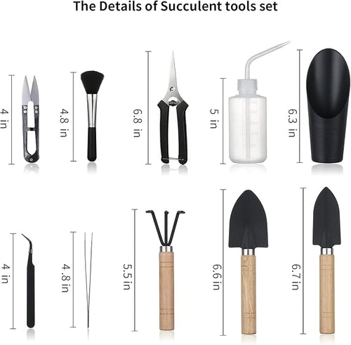 11Pcs Succulent Tools, Mini Garden Tools, Succulent Watering Tool as Plant - Image 2
