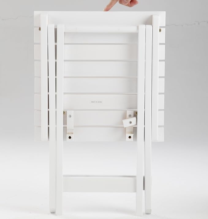 Small Side Table Square Folding, Patio Foldable Wooden End Table - Image 7