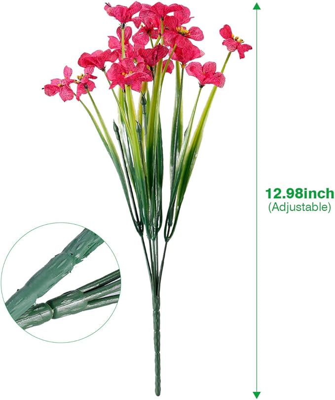 Artificial Plants Greenery, 30 Bundles, UV Resistant Outdoor Flowers