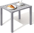 Crestlive Products Aluminum Outdoor Side Table, Rectangular End Table, Easy by CrestliveProducts