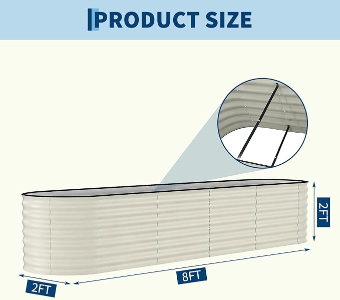 Garvee Galvanized Raised Garden Bed Outdoor, Rust-Resistant Raised Garden Beds - Image 2