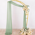 Outdoor Curtains: Sage Green Sheer Chiffon Arch Drapes, 2 Panels, 29 x 20 Ft