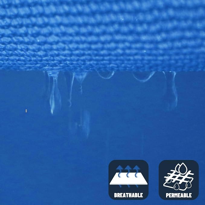 SUNNY GUARD Sun Shade Sail 20'x20'x20' Triangle Blue UV Block Sunshade - Image 5