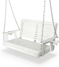 HDPE Porch Swing with 18/8 Stainless Steel Bolts, Ergonomic Design, Ultra by FortuneCandy