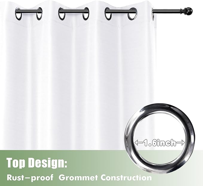 HolidayIdeas Outdoor Curtains for Patio Waterproof, 8 Panels - Image 4