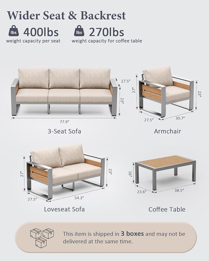 ZANDOR Outdoor Aluminum Patio Furniture - Image 2
