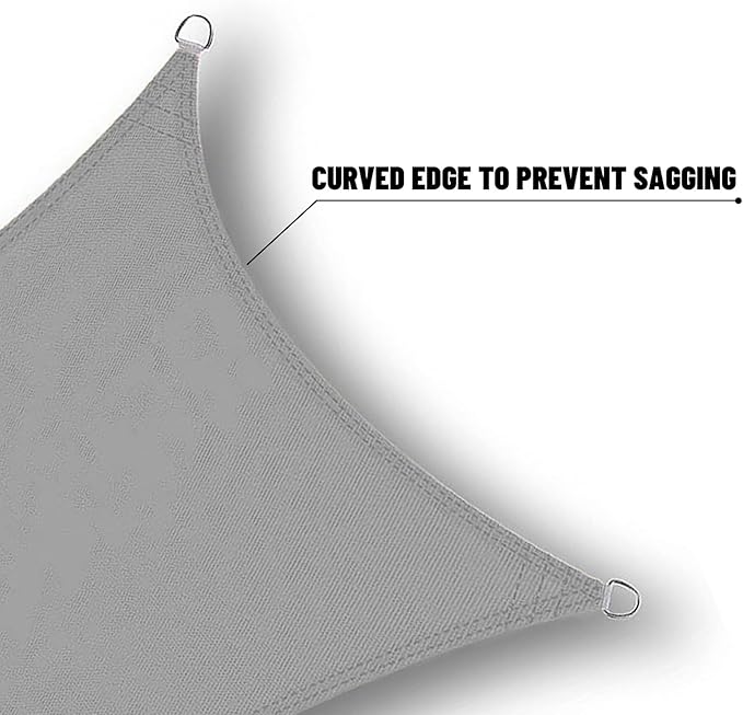 SUNNY GUARD Waterproof Sun Shade Sail 4' x 8' Charcoal Rectangle UV Block - Image 4